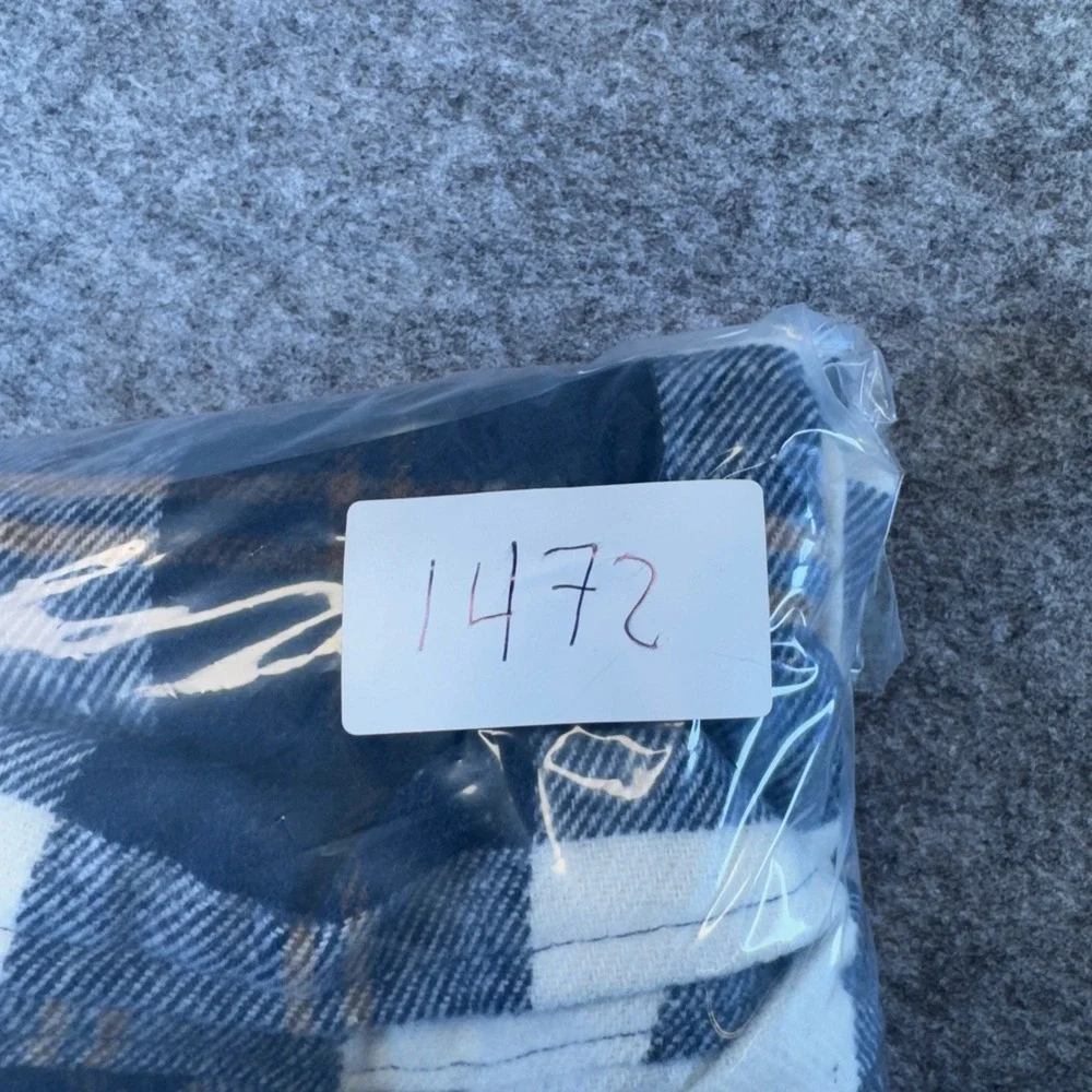 HFX Womens Navy Blue Plaid Flannel Snap‎ Front Shacket Jacket XL